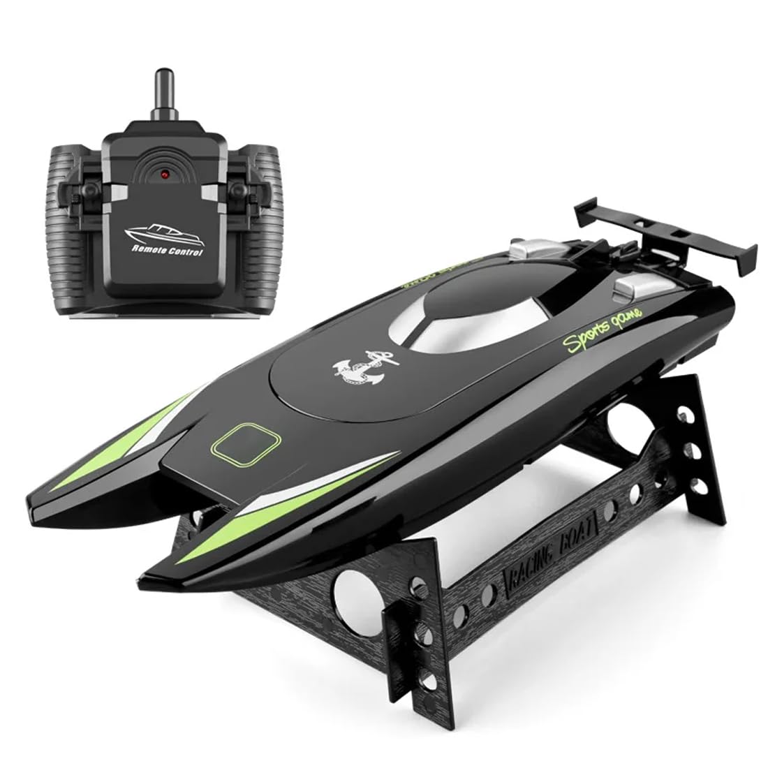 Barco a control remoto de alta velocidad para adultos, 2.4 G, motor dual de 30 km/h, lancha rápida de carreras RC con diseño impermeable
