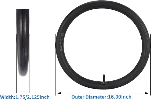 Miniatura 2 de RUTU Tubo interior de repuesto de 16 pulgadas x 1.751.952.125 para BoB Gear Jogging Stroller Revolution SEProFlexSUIronman Baby Jogger Summit X3