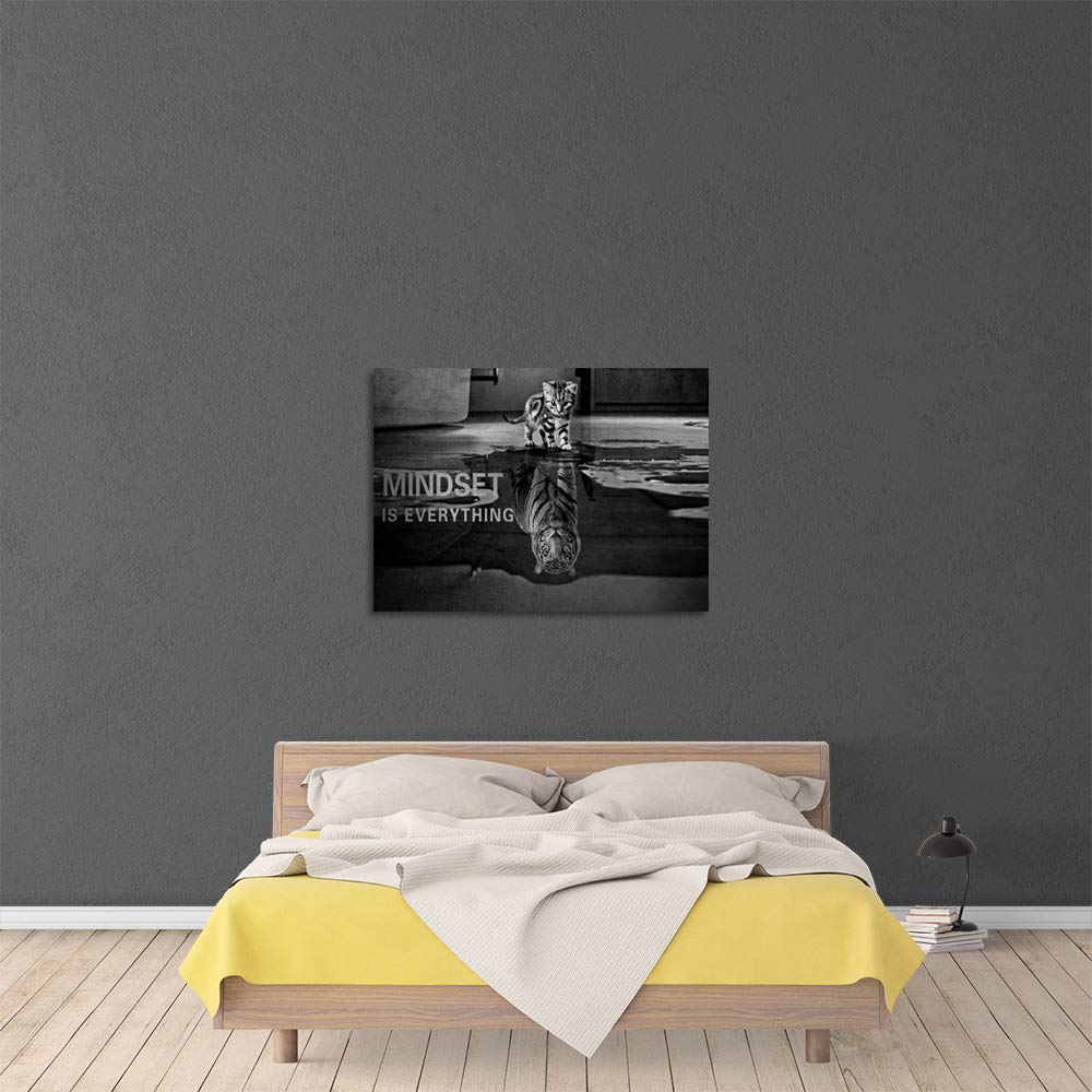 Decorazione da parete motivazionale con citazioni motivazionali per ufficio, decorazione da parete per soggiorno, incoraggiante, poster su tela per ufficio, camera da letto, detti per decorazione da