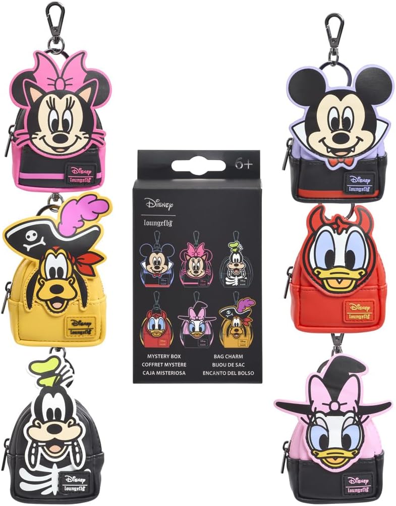 Loungefly Mickey & Friends Halloween Blind Box Mini Backpack Keychain Charm – Entertainment Earth Exclusive (One Random Style)