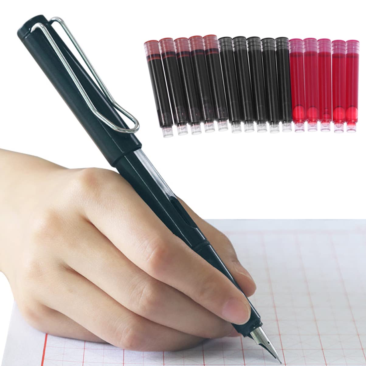 Ciieeo 105pezzi Ricariche Per Stilografica Inchiostro Per Calligrafia e Scrittura Accessori Per Scuola e Ufficio
