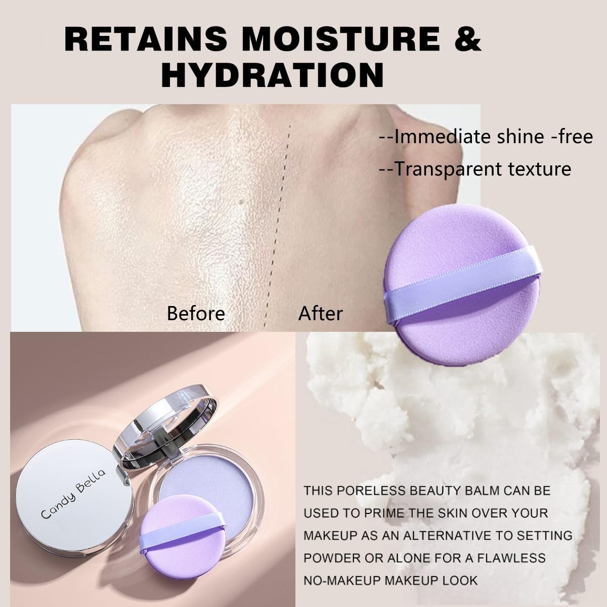 KARLOR Oil Control Compact Powder with Jelly Texture - Transparent Matte Face Make-Up for Shine Control (Without Powder) - Image 3