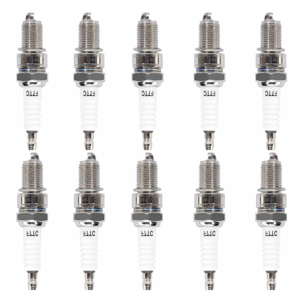 Bujías (10 Unidades) para generador, cortacésped, Tractor, motocultor, Bomba de Agua y Kart F7TC GX120 GX160 GX200 GX240 GX270 GX340 GX390