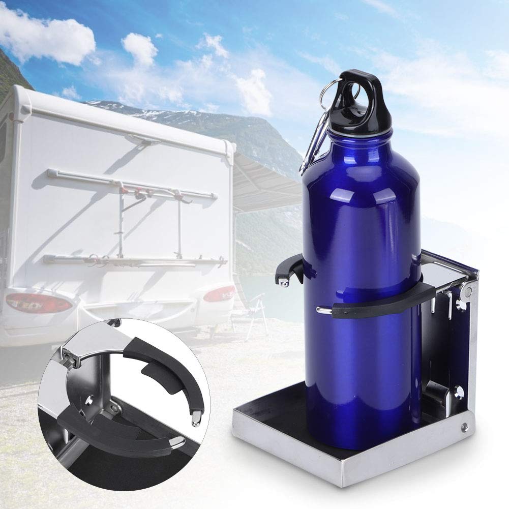 Porte-gobelets Pliants Réglables en Acier Inoxydable, Porte-gobelet Rabattable pour Bateau Marin Camion RV