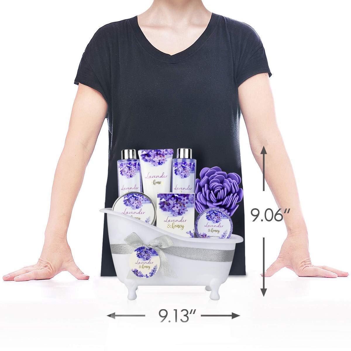 Spa Bath Set for Women,6pcs Rose Set & 8pcs Lavender and Honey Set