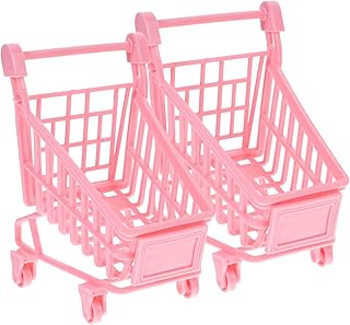 Yardwe 2 Pçs Carrinho Mini Carrinho De Brinquedos Cesta De Metal Brinquedos Para Bebês Mini Carrinho De Compras Carrinho De Compras Em Miniatura Carrinho De Compras Em Miniatura Carrinho