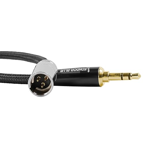 Miniatura 4 de KONDOR BLUE BMPCC6K Mini XLR a 0.138 in Mini Jack (18 de pulgada) TRS Micrófono estéreo Cable de 12 pulgadas para micrófonos Lavalier de solapa