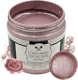 Colorantic | Furniture DIY METALLIC ROSE GOLD Paint | Art Craft Paint Walls Opaque - Pouring paint (8 oz)