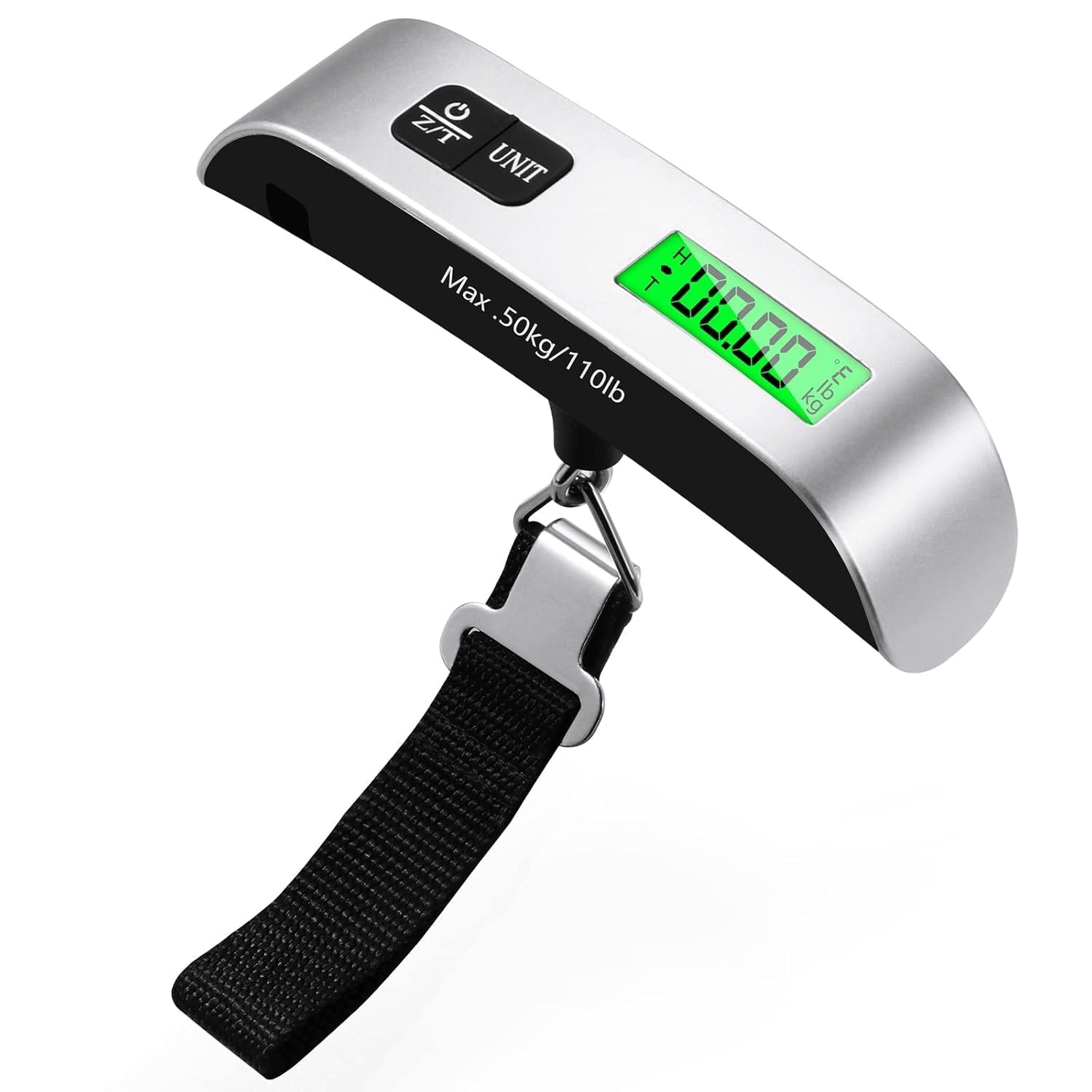 Portable Digital Luggage Scale with Temperature Sensor, 50kg Electronic Hanging Travel Weighing Scale with LCD Display, Tare Function, Auto Lock, Battery Operated Suitcase Weight Scale-image-44
