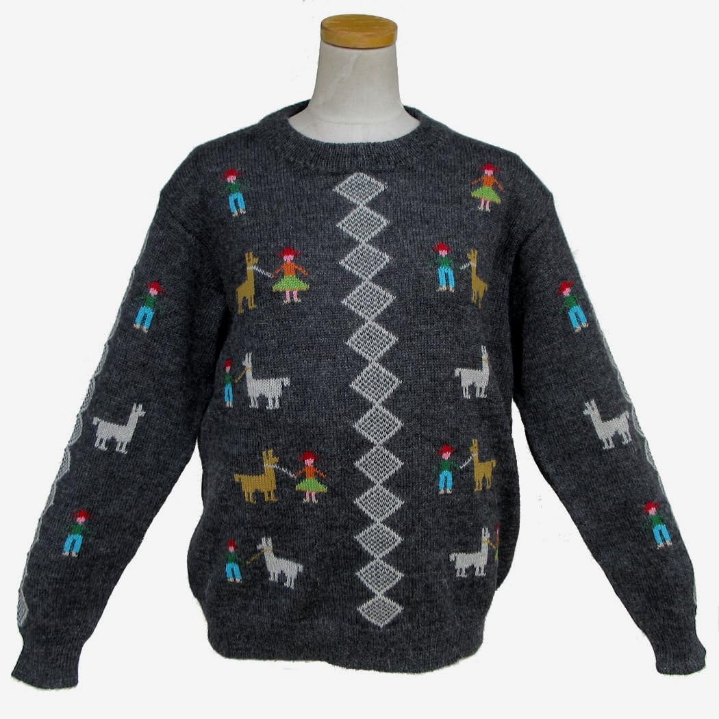 Amazon | [エルグスト] アルパカ100％ セーター ALC-082A-L  