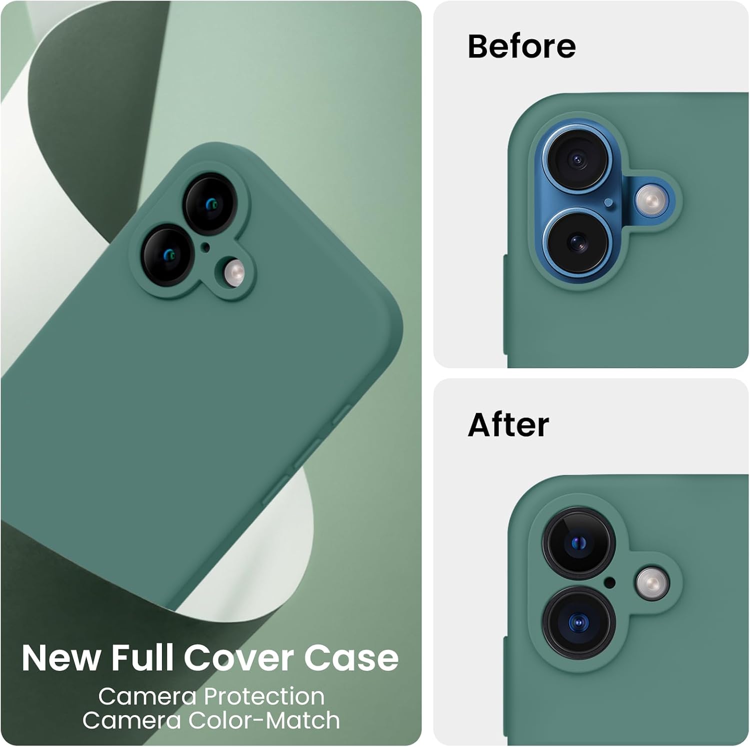 FireNova Designed for iPhone 16 Case, 6.1", Midnight Green image 3