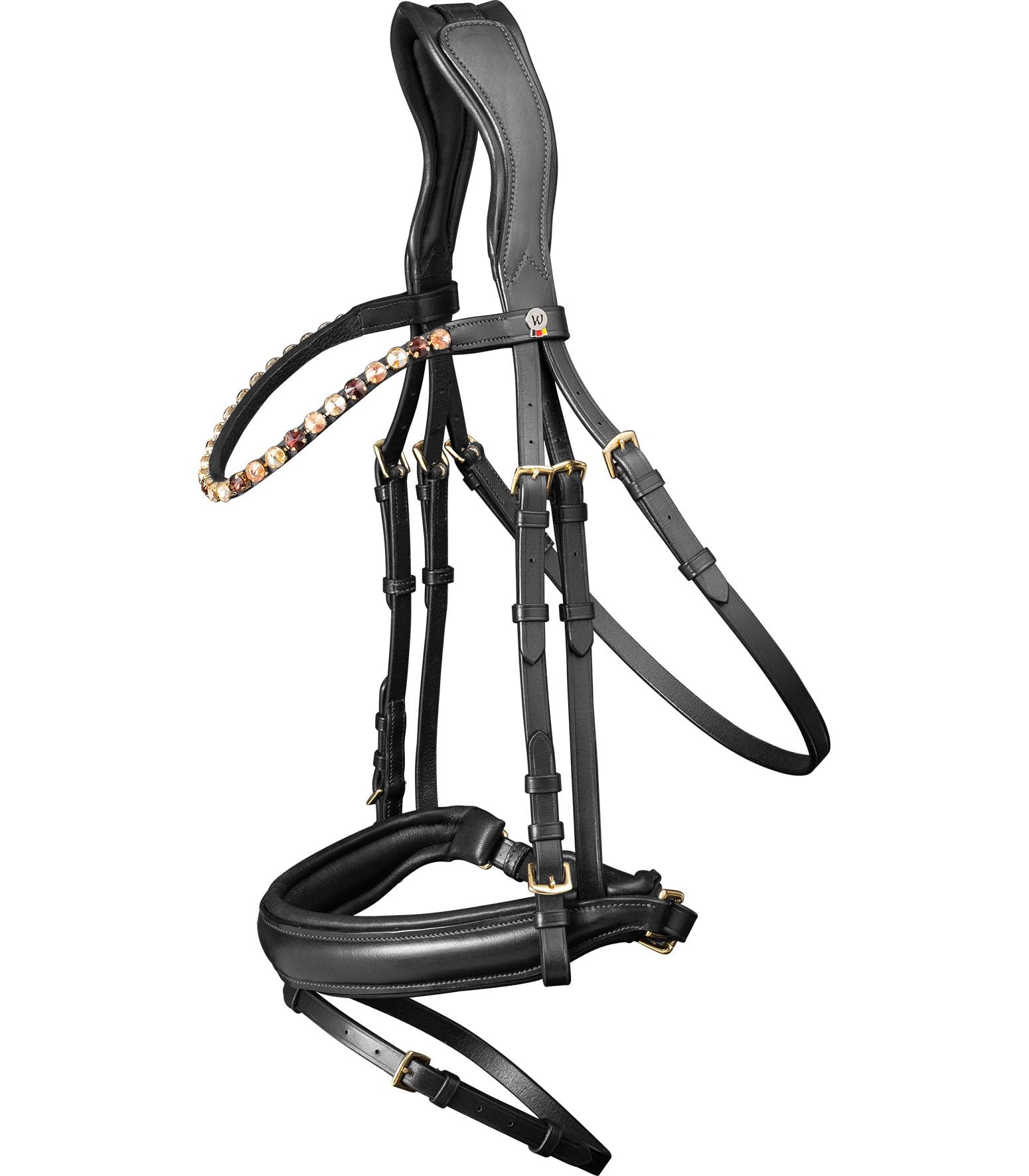 WALDHAUSEN Brida X-Line Goldheart, schwed.Komb., negro, PON