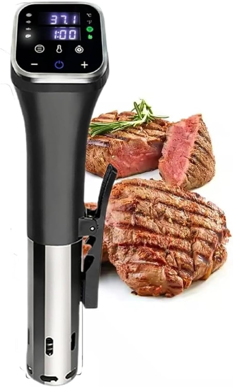 Sous Vide Cooker Machine, 1100W Smart Sous Vide Cooker, Precision Temperature Cooking ±0.1°C Accurate, 3D Water Circulation, Stainless Steel Waterproof Design & Auto Shutoff, Suit for Home