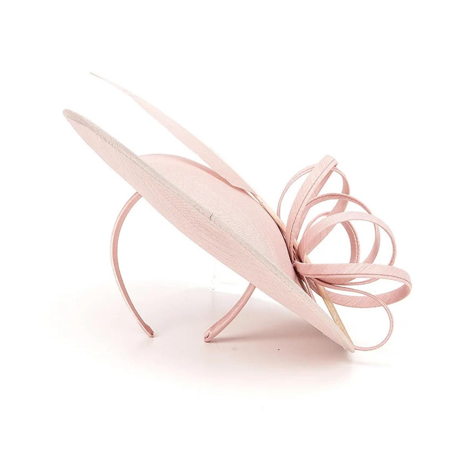 Cappelli Fascinator Matrimonio Donna Fascinator Cappello a Cilindro Fascia Accessori for Capelli Retro Cocktail Tea Party Copricapo Sposa Chapeau Femme(Light Pink)