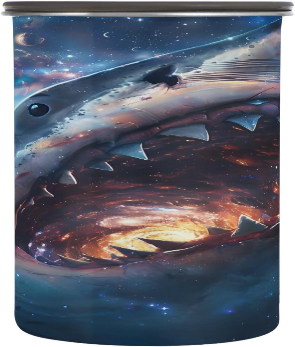 ALAZA Shark Starry Sky Cloud Coffee Canister 17oz