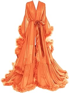 orange silk robe