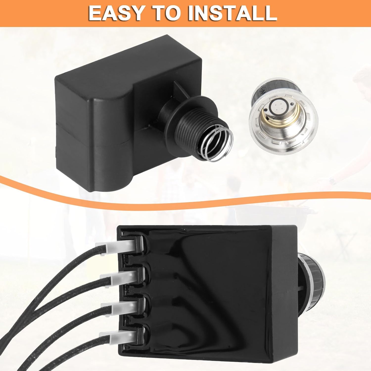 4 Outlet Grill Igniter Kit for Blackstone Grill Igniter Blackstone Starter Replacement 36 Inch Griddle Accessories, Ignitor & Ignition Wires Kit for Black Stone Igniter Replacement,AA Battery Required