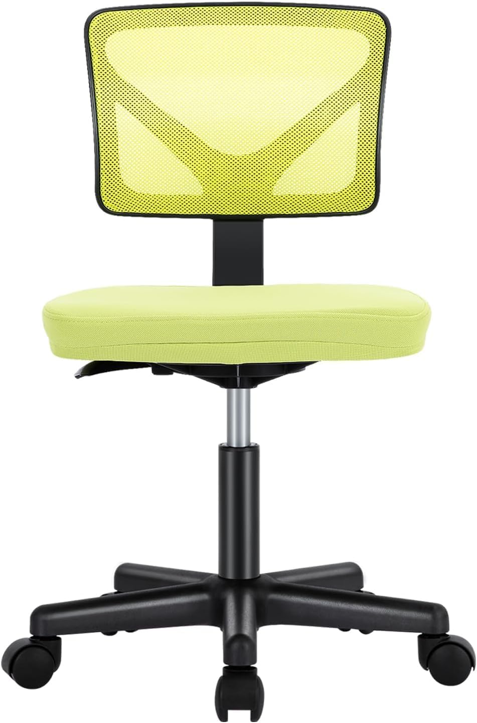 Sweetcrispy Office Chair, Ergonomic Low-Back Mesh Rolling Work Swivel Chairs with Wheels, Armless Comfortable Seat Lumbar Support for Home, Bedroom, Study, Student, Adults,Classic Green