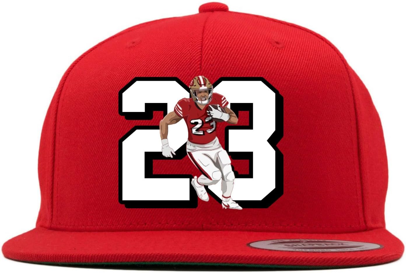 Snapback Red San Francisco Christian McCaffrey 23 Logo Hat