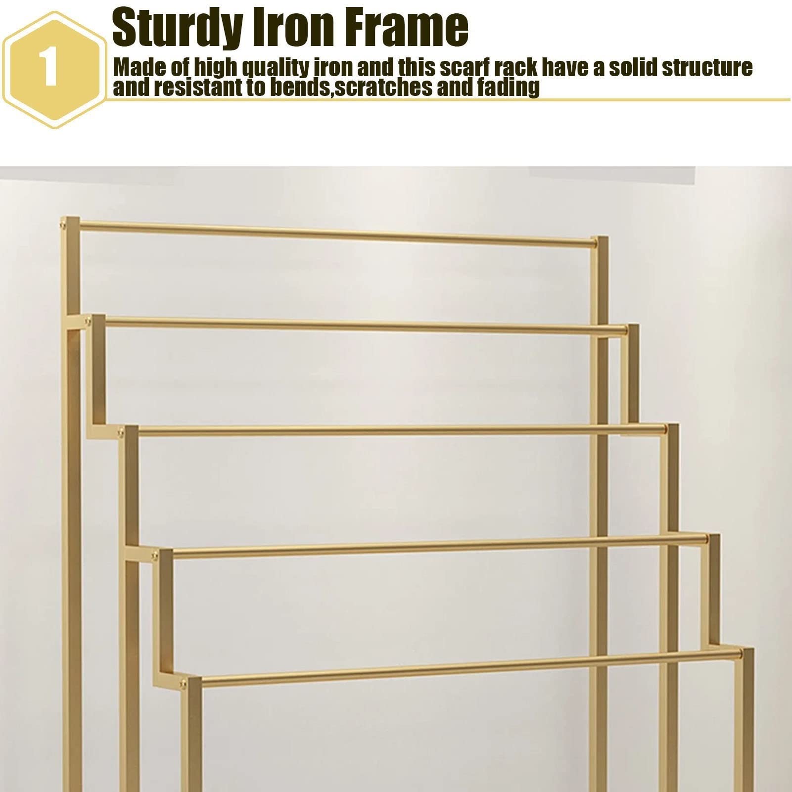 Perchero Grande con Ruedas para Bufandas, 150 Cm De Alto, De Metal, Organizador Multiusos para Bufandas, Chales, Cinturones, Corbatas, Pantalones Y Ropa,Black-Length 100cm/39.4in