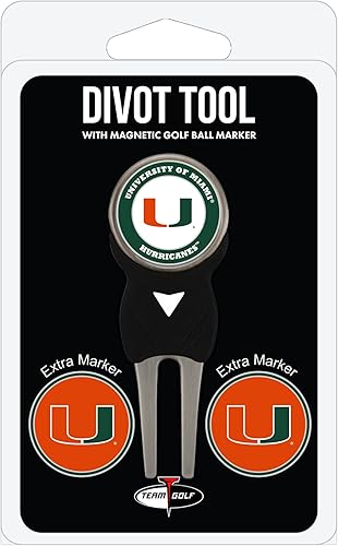 Vista 46 de Team Golf NCAA - Herramienta Divot con 3 marcadores de pelota de golf, los marcadores son esmaltes magnéticos extraíbles de doble cara