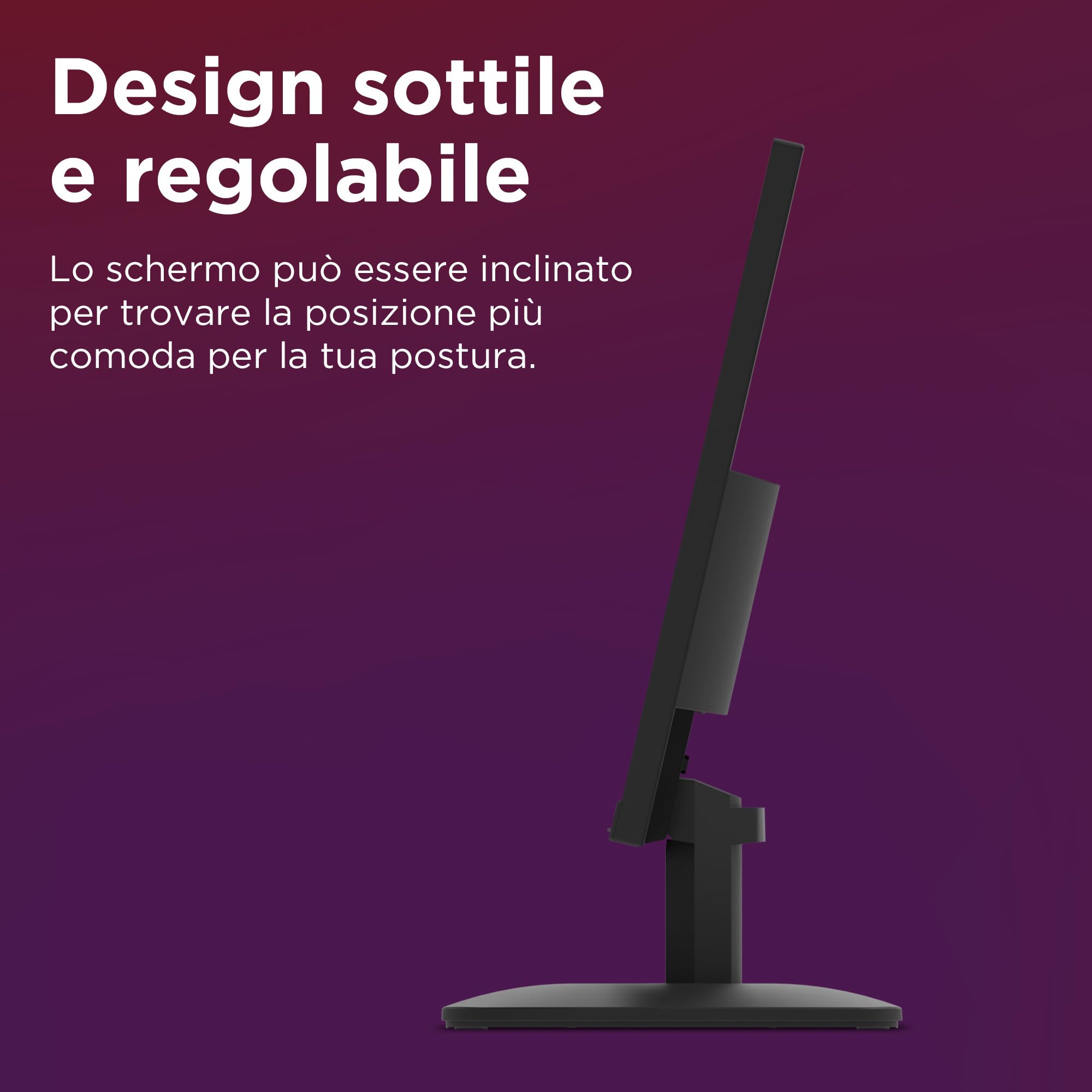 Lenovo ThinkVision S27-4e, monitor professionale 27" Full HD, pannello IPS ad alta fedeltà cromatica, frequenza 100Hz e protezione visiva avanzata – Nero