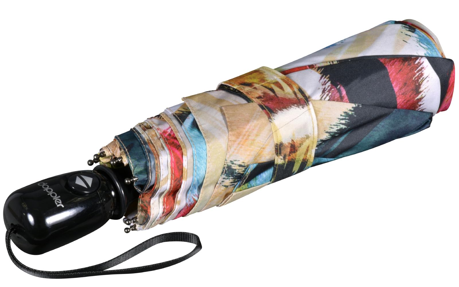 Doppler Parapluie pliant – Ouverture et Fermeture Automatiques - Tissu Pongé Imperméable – Convient pour un Sac a dos Voyage – 8 baleines en fibre – Voyage Accessoires – Toile de 98 cm - Ancien