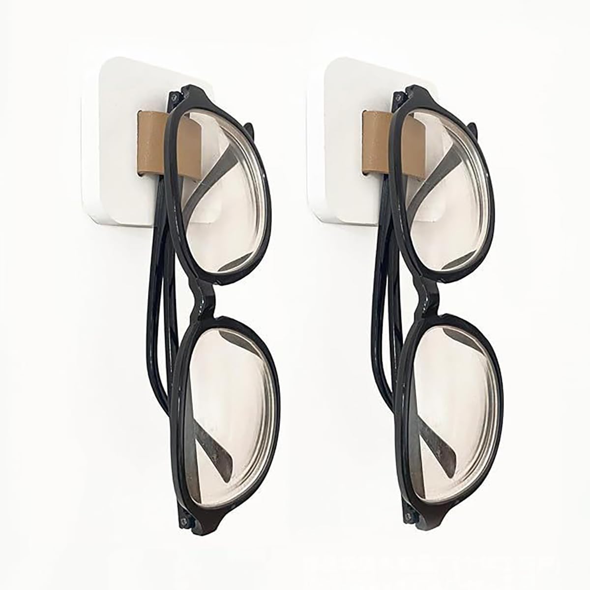 Sunglasses Organizer Wood Sunglasses Storage Wall Mounted Eyeglasses Holder Eyewear Display,Home Decor,short-2-White