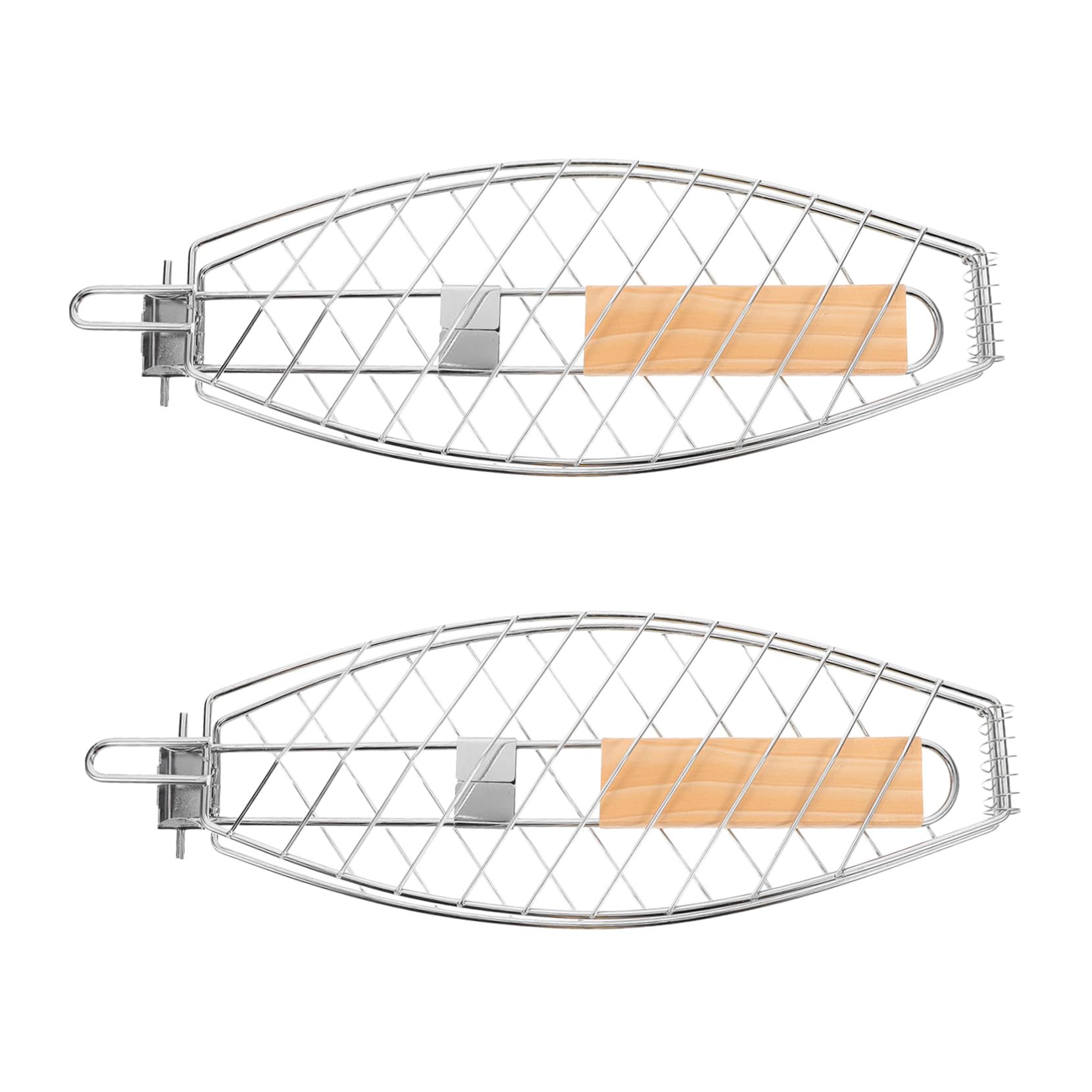 Panier à poisson pliable pour barbecue évitant aux aliments de coller sur la grille inox