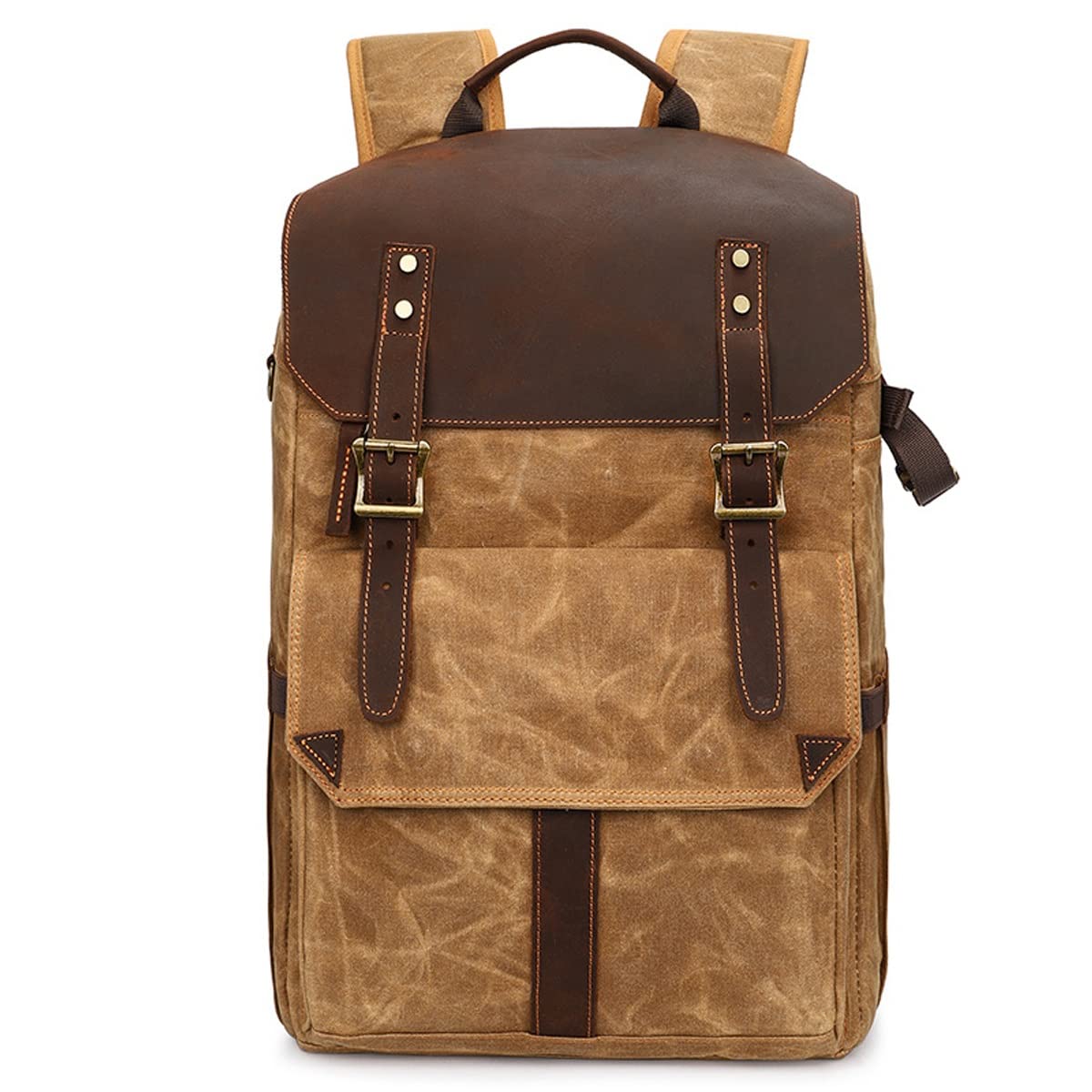 MWDY Waterproof Camera Backpack,DSLR Camera Travel Bag with Adjustable Chest Buckle,Camera Accessories Backpack Case for Photography Equipment Storage (Color : Earthy yellow)