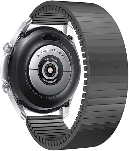 Miniatura 3 de Correa de repuesto de metal de acero inoxidable de 0.78 pulgadas, compatible con Fossil, Huawei, Samsung, Garmin Ticwatch Mscorrea deportiva