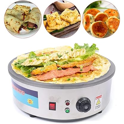 45CM Profi Crepes Maker Machine/CrepesgeräT Platte/Crepespfanne Pfannkuchenpfanne Antihaftbeschichtung ZubehöR Crepeseisen Crepesplatte Creperie Kreppmacher Elektrisch Gewerbe – Bild 6