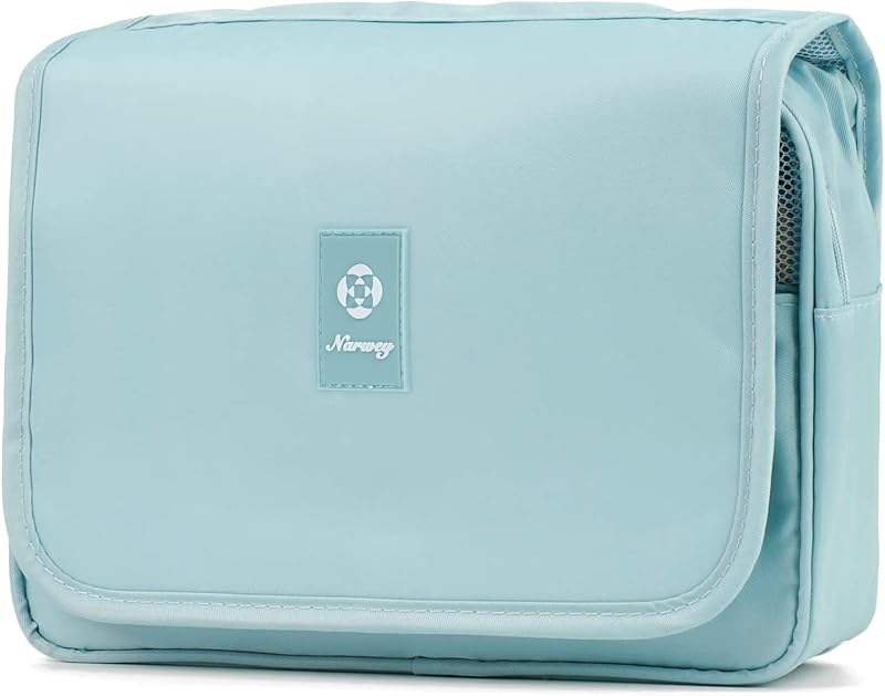 Necessaire de viagem pequena Narwey com gancho, compartimentos e organizador interno, Modelo 5023