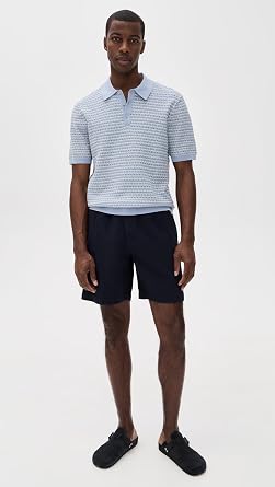 Wax London Men's Mini Geo Naples Knit Polo