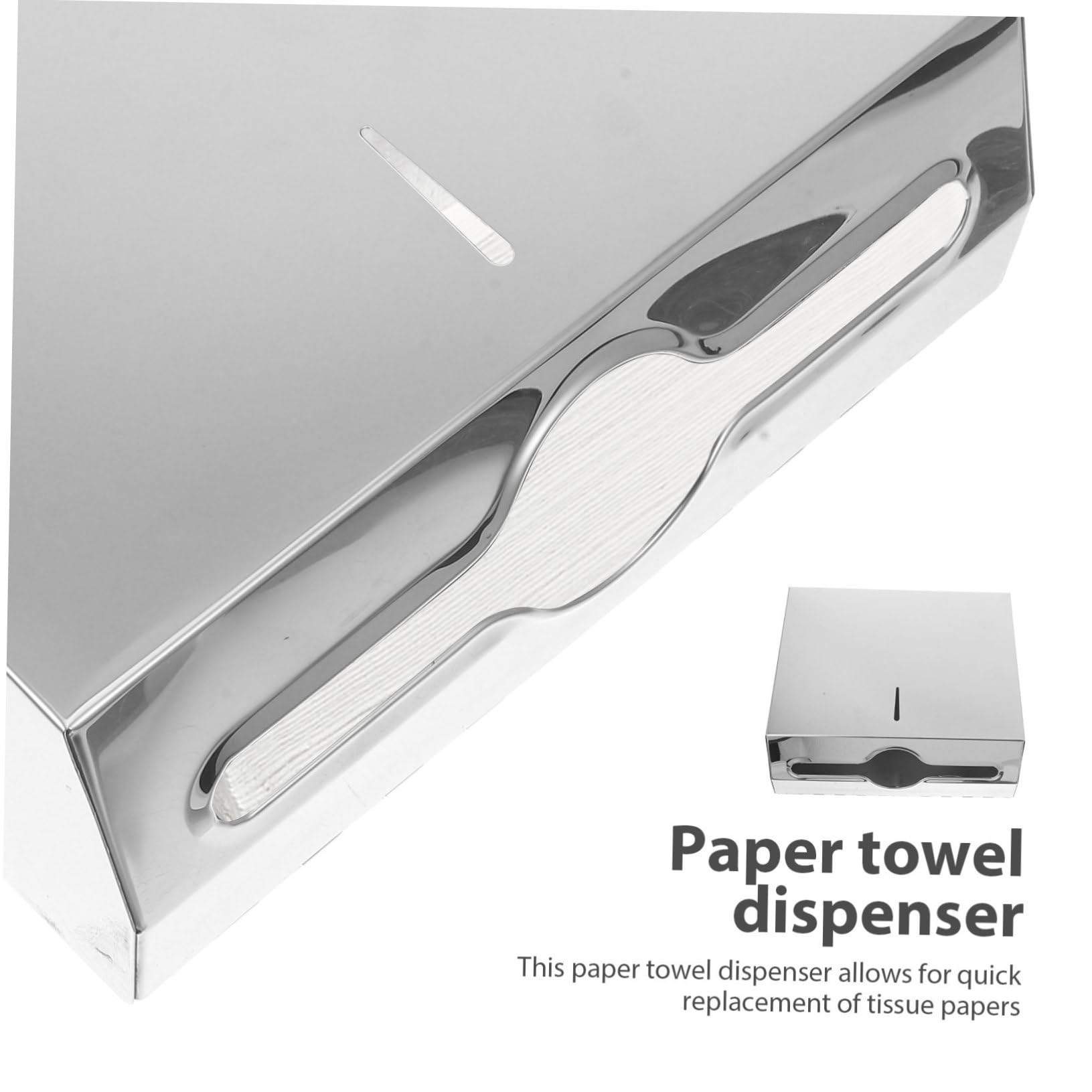 ULTECHNOVO Dispensador De Toallas De Papel Comercial De Acero Inoxidable Soporte De Pared para Baño para Secado De Manos Hospitales
