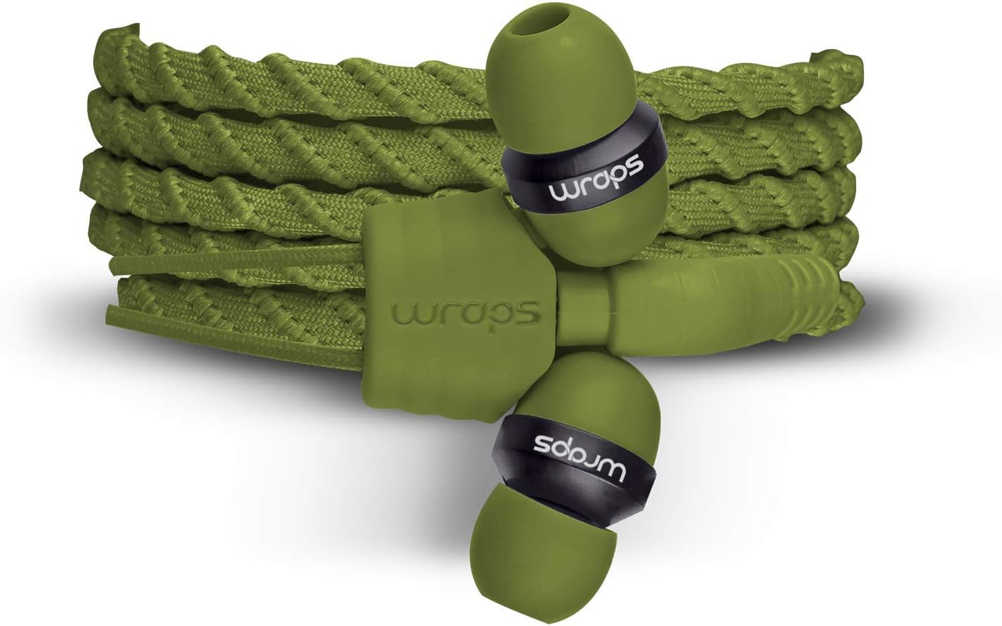 Wraps Wearable Braided Wristband Headphone Earbuds, Talk Camo (WRAPSCCAM-V15M)
