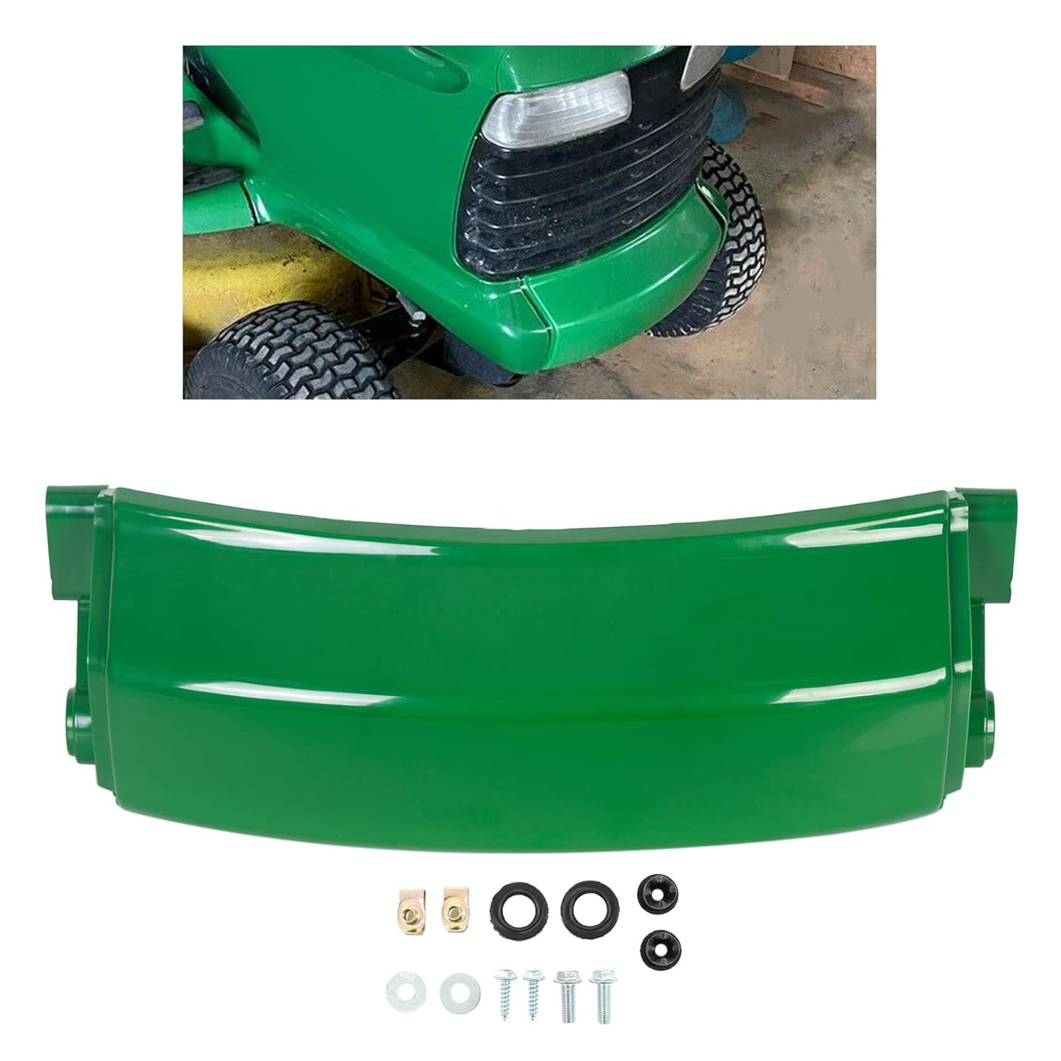 ECOTRIC Front Bumper with Hardwares Compatible with John Deere LT133 LT155 LT166
