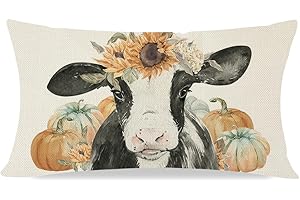 PANDICORN Cow Throw Pillow Covers For Any Season