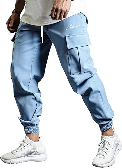 SheIn Pantalones cargo para hombre, pantalones deportivos con cordón :  Amazon.com.mx: Ropa, Zapatos y Accesorios