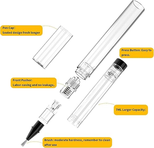 Miniatura 4 de ATRSYANG - Bolígrafos de pintura rellenables kit de reparación de muebles bolígrafo de pintura interior para paneles de yeso un botón pinceles de
