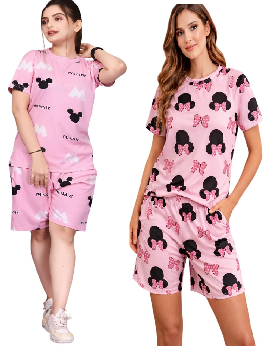 Women Nightdress Nightsuit Nightwear Set | Soft Breathable Fabric | Comfortable Sleepwear for Girls | Relaxed Fit Loungewear | Home Wear Sleeping Dress | All Season Wear-picture-39