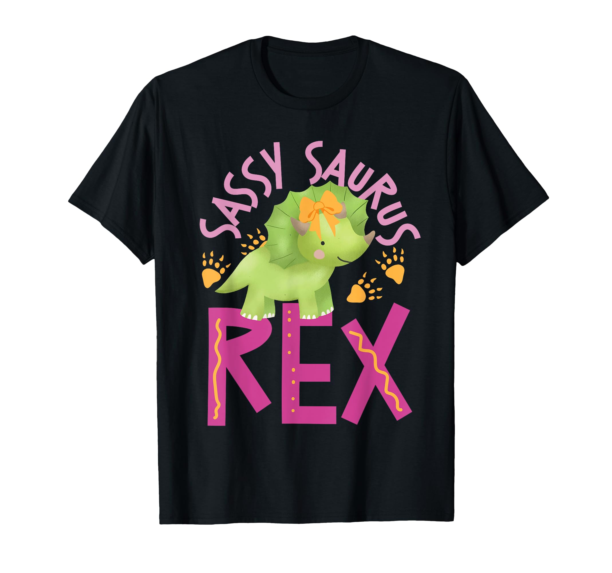 Amazon.com: Sassy Saurus Cute Dinosaurs Design For Girls T-Shirt ...
