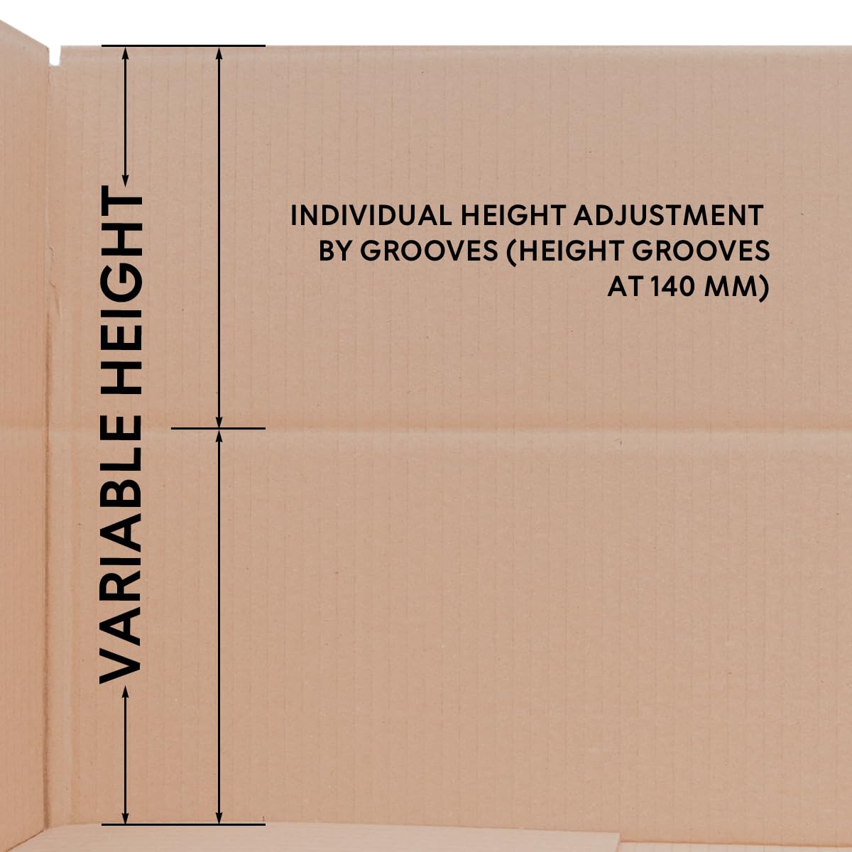 verpacking Kartony składane 570 x 430 x 285 mm brązowe (wymiary zewnętrzne 575 x 435 x 295 mm) zmienna wysokość przy 140 mm KK 98 1-faliste karton wysyłkowy do średnich towarów pakiet DPD GLS Hermes
