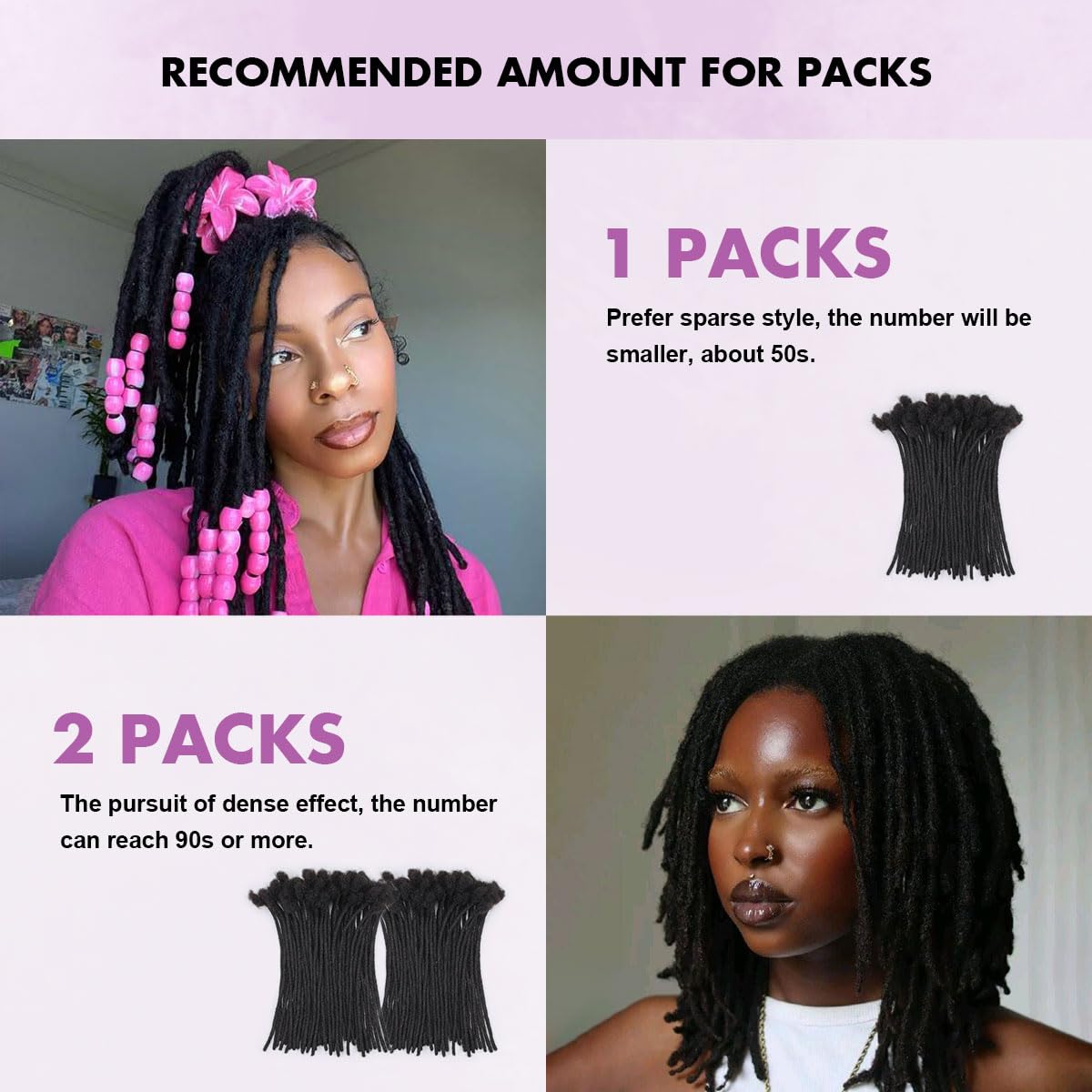 Amazon.com : Vecago 10 inch 50 Strands Loc Extensions Human  display picture 1