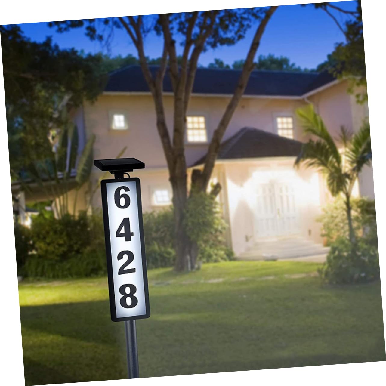 BESTonZON Luce Solare Per Civico Segnaletica Esterna Luminosa Targa Solare Per Indirizzo Per Giardino Strada Patio Facile Installazione e Risparmio Energetico