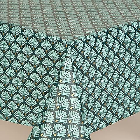 Wipe Clean Tablecloth Fantail Jade 200ccm x 140cm Cover