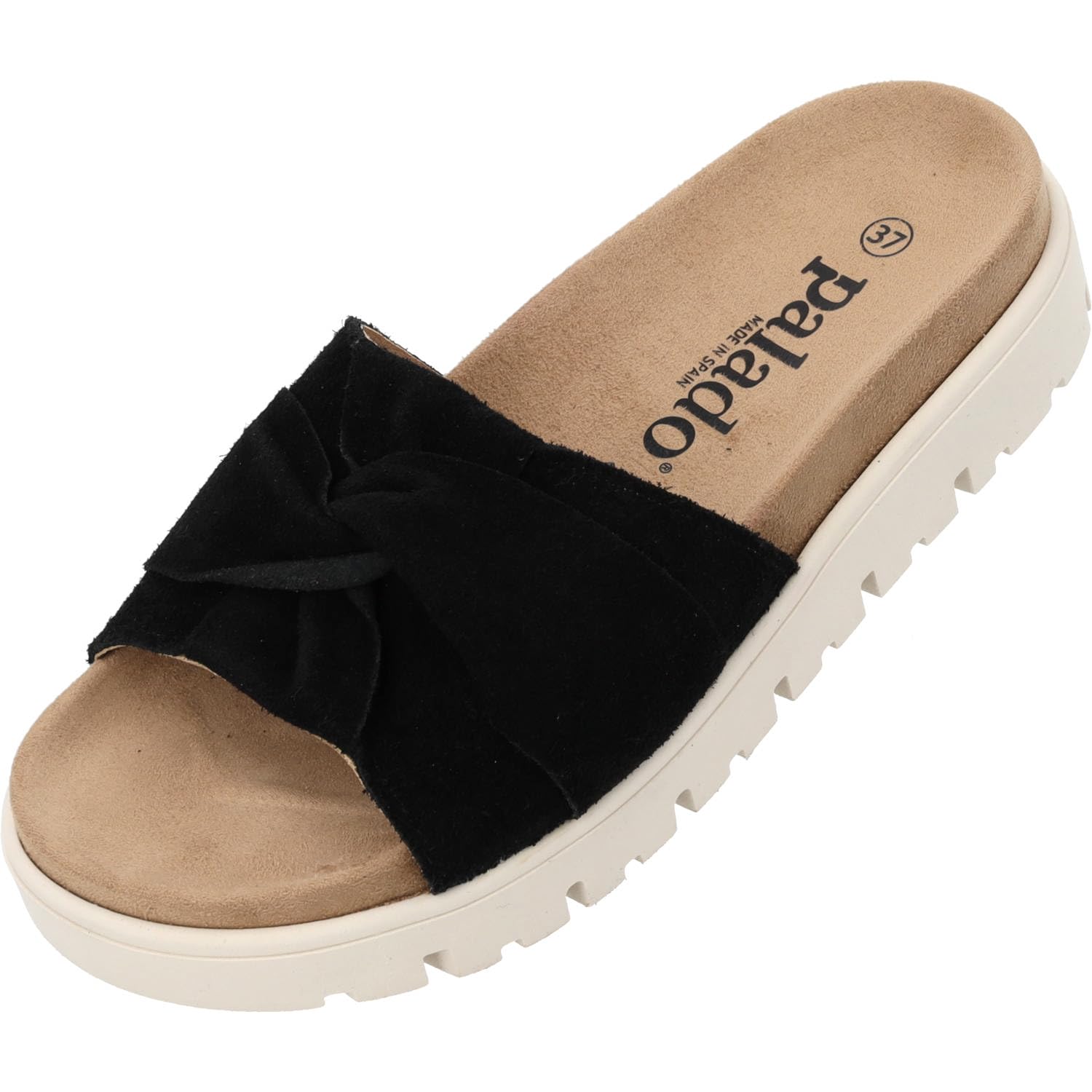 Palado Damen Plateau-Pantoletten Omayra - bequeme Sandalen Made in Spain - Hausschuhe mit Plateau-Sohle - modische Sommerschuhe