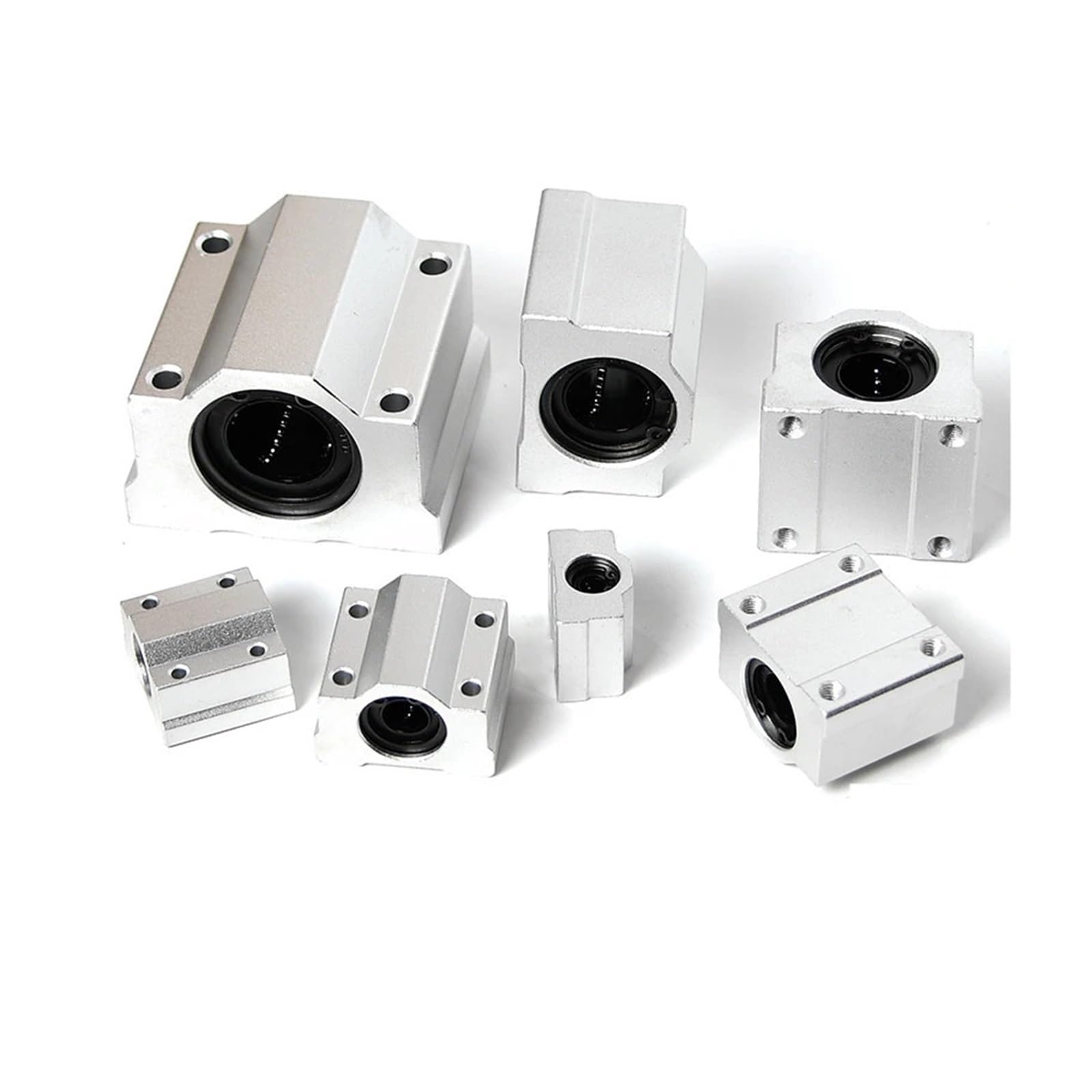 PXQCHAVLN 4PCS Linear Ball Bearing Slide Block SCS6UU SCS8UU SCS10UU SCS12UU SC16UU SCS20UU Linear Shaft Rod(SCS16UU)