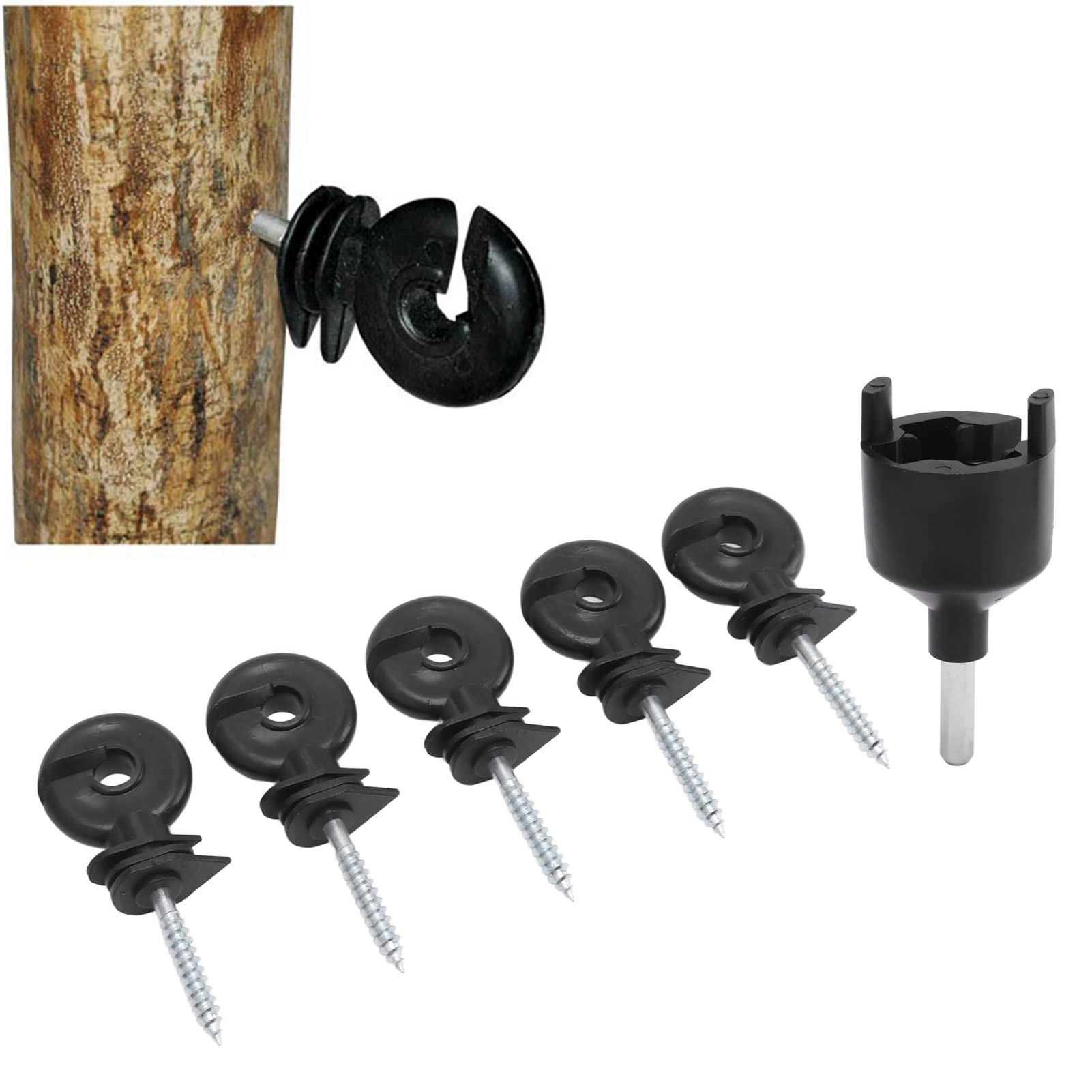 Isolatori A Vite, Isolatori Di Recinzione Elettrica Da 50 Pezzi Isolante Elettronico Per Recinzione Chiodi Isolanti Accessori Per Recinzioni - Foto 8