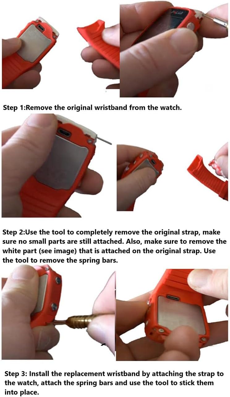 INF Polar M400 / M430 training watch bracelet silicone Red image 5
